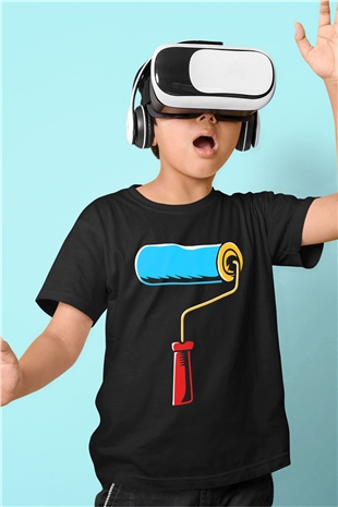 Badanacı Siyah Unisex Çocuk Tişört