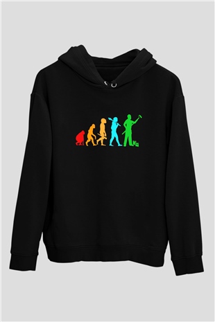 Badanacı Siyah Unisex Kapüşonlu Sweatshirt