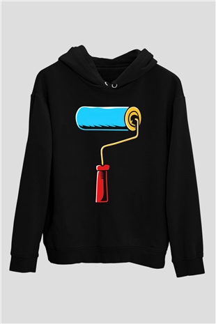 Badanacı Siyah Unisex Kapüşonlu Sweatshirt