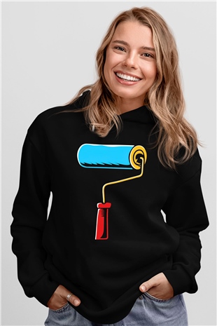 Badanacı Siyah Unisex Kapüşonlu Sweatshirt