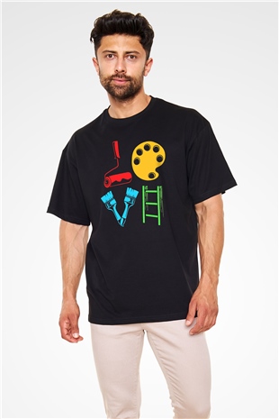 Badanacı Siyah Oversize Tişört Oversize T-shirt - TişörtFabrikası