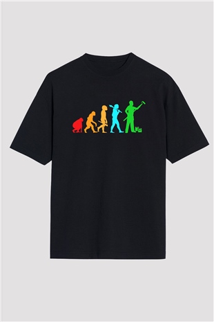 Badanacı Siyah Oversize Tişört Oversize T-shirt - TişörtFabrikası