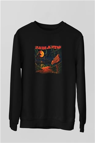 Badlands Baskılı Unisex Siyah Sweatshirt