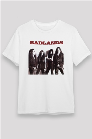 Badlands Beyaz Unisex Tişört T-Shirt - TişörtFabrikası