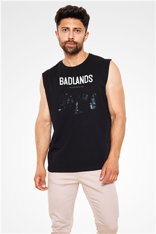 Badlands Siyah Unisex Kolsuz Tişört