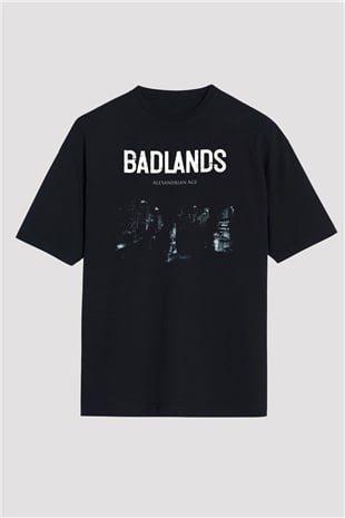 Badlands Siyah Oversize Tişört Oversize T-shirt - TişörtFabrikası