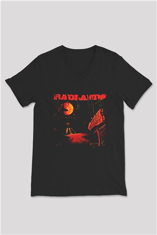 Badlands Siyah Unisex V Yaka Tişört