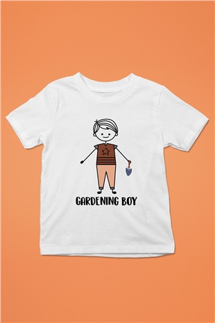 Bahçıvan Beyaz Unisex Çocuk Tişört