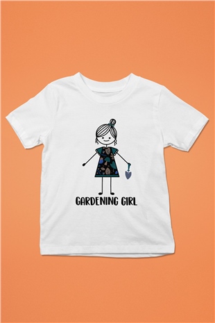 Bahçıvan Beyaz Unisex Çocuk Tişört
