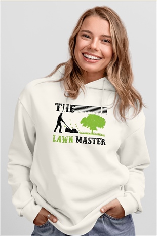 Bahçıvan Beyaz Unisex Kapüşonlu Sweatshirt