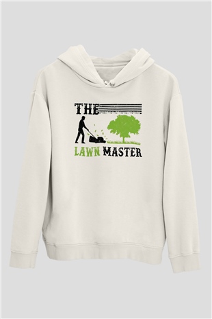 Bahçıvan Beyaz Unisex Kapüşonlu Sweatshirt