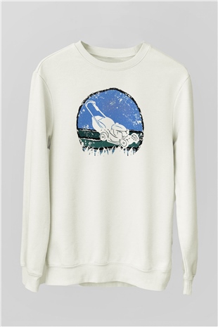 Bahçıvan Beyaz Unisex Sweatshirt
