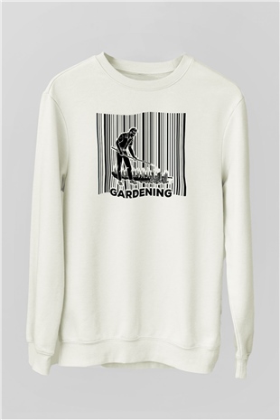 Bahçıvan Beyaz Unisex Sweatshirt
