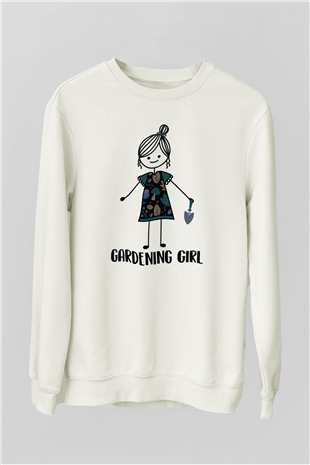 Bahçıvan Beyaz Unisex Sweatshirt