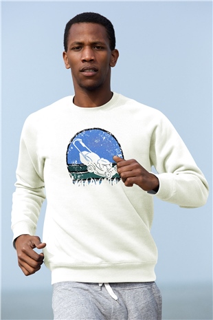 Bahçıvan Beyaz Unisex Sweatshirt