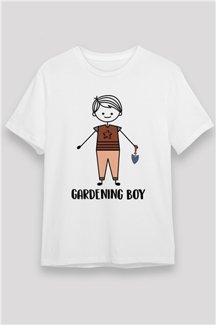 Bahçıvan Beyaz Unisex Tişört T-Shirt - TişörtFabrikası