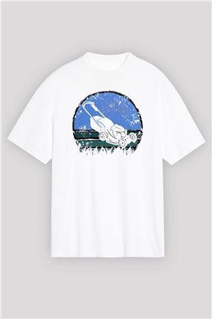 Bahçıvan Beyaz Oversize Tişört Oversize T-shirt - TişörtFabrikası