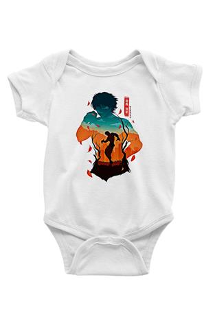 Baki The Grappler Baskılı Beyaz Unisex Bebek Body - Zıbın