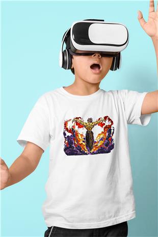 Baki The Grappler Baskılı Beyaz Unisex Beyaz Çocuk Tişört - Tshirt