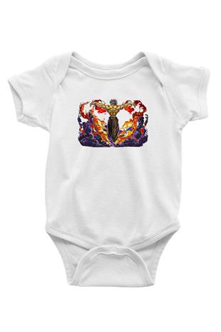 Baki The Grappler Baskılı Beyaz Unisex Bebek Body - Zıbın