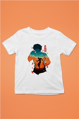 Baki The Grappler Baskılı Beyaz Unisex Beyaz Çocuk Tişört - Tshirt