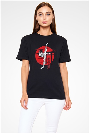 Baki The Grappler Baskılı Unisex Siyah Tişört - Tshirt