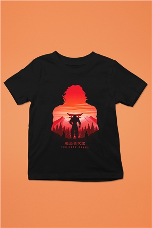 Baki The Grappler Baskılı Unisex Siyah Çocuk Tişört - Tshirt