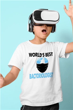 Bakteriyolog Beyaz Unisex Çocuk Tişört