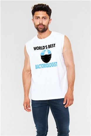 Bakteriyolog Beyaz Unisex Kolsuz Tişört