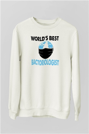 Bakteriyolog Beyaz Unisex Sweatshirt