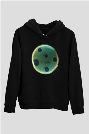 Bakteriyolog Siyah Unisex Kapşonlu Sweatshirt