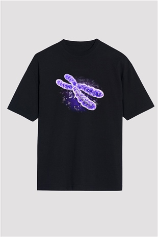 Bakteriyolog Siyah Unisex Oversize Tişört T-Shirt