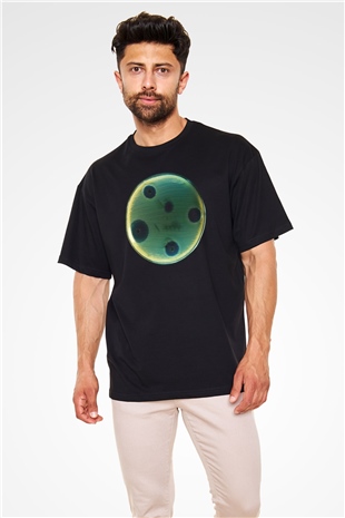 Bakteriyolog Siyah Unisex Oversize Tişört T-Shirt