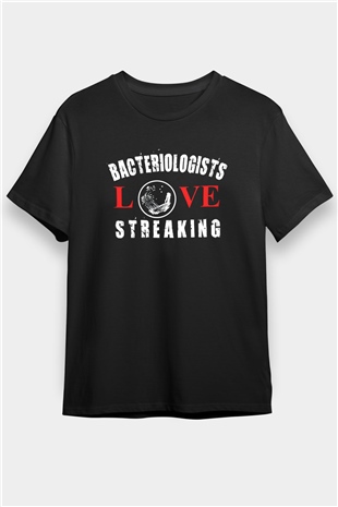 Bakteriyolog Siyah Unisex Tişört T-Shirt - TişörtFabrikası