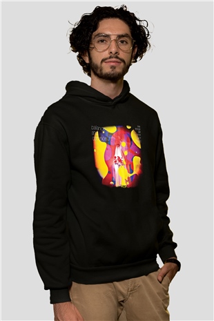 Balance and Composure Baskılı Unisex Siyah Hoodie