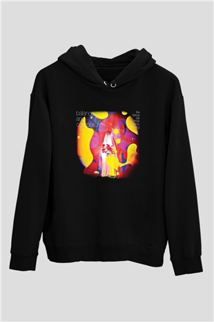 Balance and Composure Baskılı Unisex Siyah Hoodie