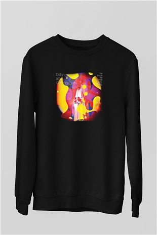 Balance and Composure Baskılı Unisex Siyah Sweatshirt