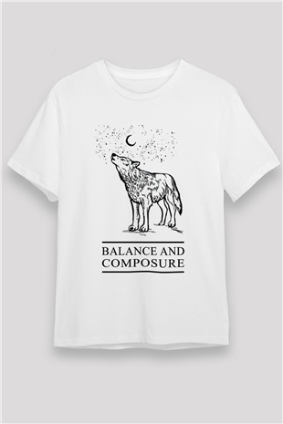 Balance and Composure Beyaz Unisex Tişört T-Shirt - TişörtFabrikası