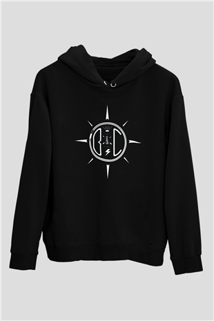 Balance and Composure Siyah Unisex Kapüşonlu Sweatshirt