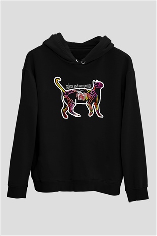 Balance and Composure Siyah Unisex Kapüşonlu Sweatshirt