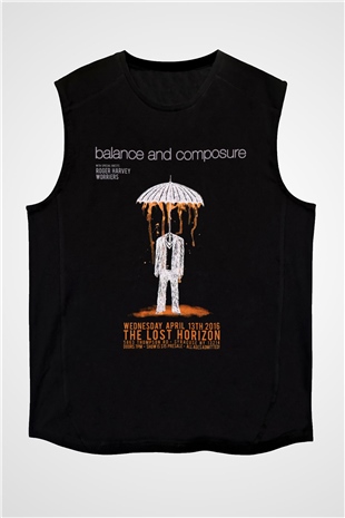 Balance and Composure Siyah Unisex Kolsuz Tişört