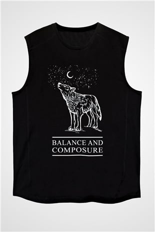 Balance and Composure Siyah Unisex Kolsuz Tişört
