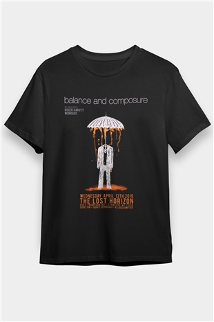 Balance and Composure Siyah Unisex Tişört T-Shirt - TişörtFabrikası