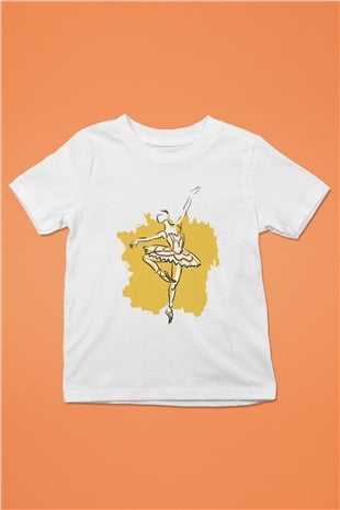 Bale Baskılı Beyaz Unisex Çocuk Tişört