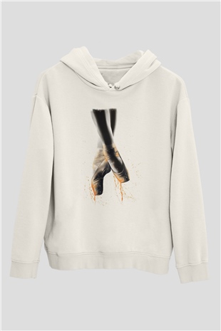 Bale Beyaz Unisex Hoodie