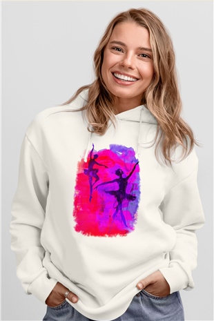 Bale Beyaz Unisex Hoodie