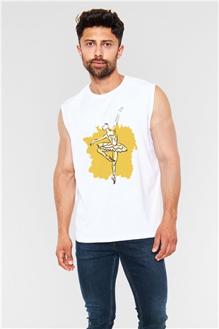 Bale Beyaz Unisex Kolsuz Tişört