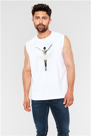 Bale Beyaz Unisex Kolsuz Tişört
