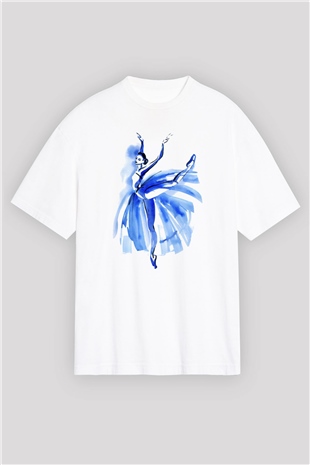 Bale Beyaz Unisex Oversize Tişört T-Shirt