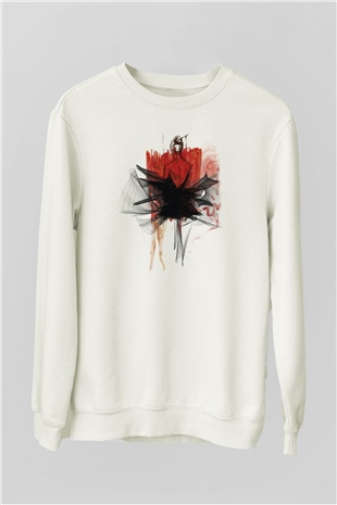 Bale Beyaz Unisex Sweatshirt